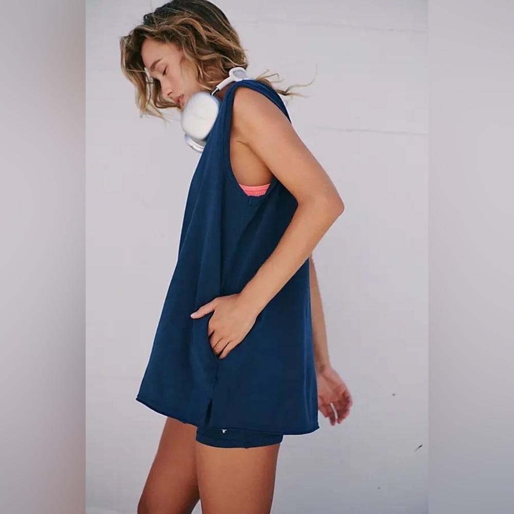 NWT FREE PEOPLE MOVEMENT Hot Shot Micro Set | Midnight Navy MSRP $70 CURRENT - Picture 2 of 9